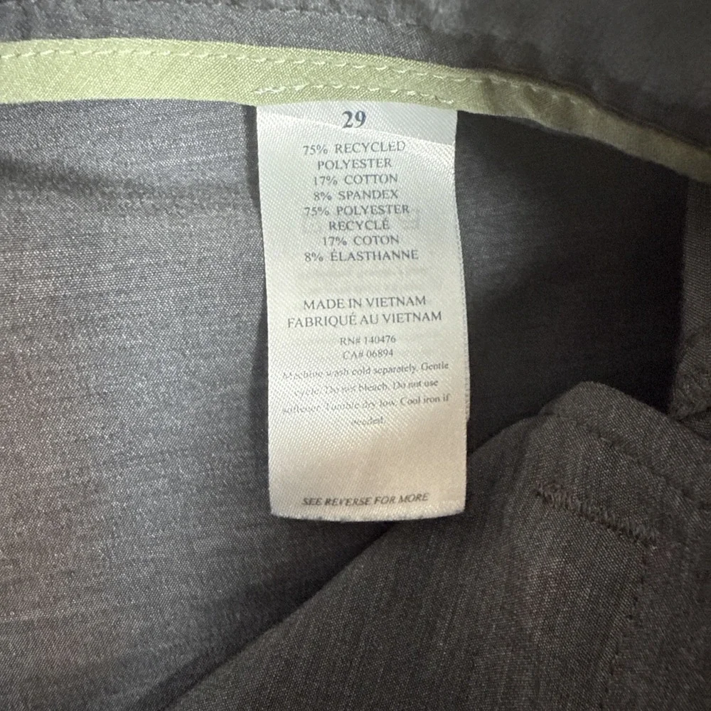 Faherty All Day Shorts Men's Size 29 Dark Gray 9in Inseam Hiking Casual